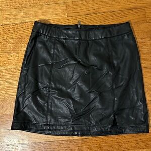 Faux leather skirt